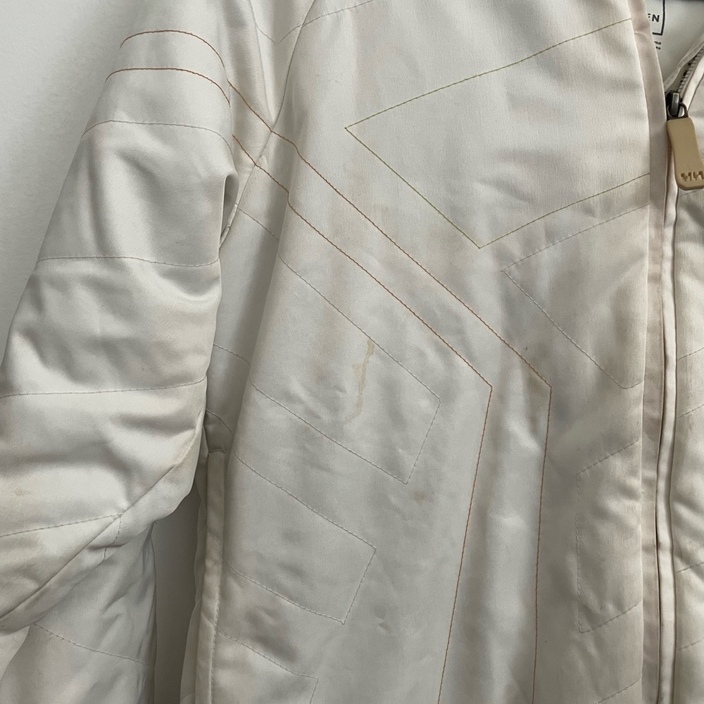 White Helly Hansen Puffy Winter Jacket With Satin… - image 4